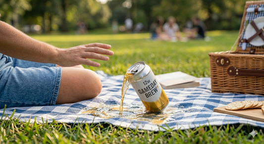 The Aesthetic Picnic Hack You Didn't Know You Needed: Keeping Canned Wine Upright on the Grass